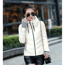 Load image into Gallery viewer, Soft And Comfortable Winter Jacket For Women Short Women's Thicken Outerwear In solid hooded Coats Zipper For Female Slim Cotton padded basic tops
