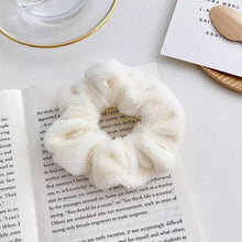 Load image into Gallery viewer, Soft Faux Fur Hair Scrunchies Plush Elastic Hair Bands Women Girls Ponytail Holder Rubber Band Fashion Headwear Ponytail Holder Accessories for Women
