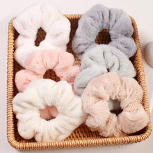 Load image into Gallery viewer, Soft Faux Fur Hair Scrunchies Plush Elastic Hair Bands Women Girls Ponytail Holder Rubber Band Fashion Headwear Ponytail Holder Accessories for Women
