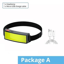 Load image into Gallery viewer, Soft Light Headlamp Flashlight LED Headlamp Adjustable Strap With COB Wick  Headlight Beads Wide Range of Lighting   Perfect Head Light For Camping Hiking Running Built-in Rechargeable Lithium Battery
