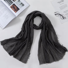 Load image into Gallery viewer, Soft Muslim Crinkle Hijab Scarf Soft Cotton Headscarf Ultra Soft Breathable Head Scarf Islamic Head Wraps Hijab For Women 70*175cm
