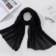 Load image into Gallery viewer, Soft Muslim Crinkle Hijab Scarf Soft Cotton Headscarf Ultra Soft Breathable Head Scarf Islamic Head Wraps Hijab For Women 70*175cm
