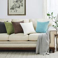 Load image into Gallery viewer, Soft Polyester Cushion Cover Corn Striped Pillow Cozy Throw Pillow Covers Cases for Couch Bed Sofa Ultra Soft Striped Cover Nordic Home Decor Throw Pillow Case Car Living Room Autumn Decoration
