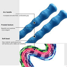 Load image into Gallery viewer, Soft Skipping Rope Yoga Beaded Workout Jumping Non-slip Handle Sports Gym Exercise  Burning Fitness Adjustable Length Tangle-Free Segmented Soft Beaded Skipping Rope Fitness Jump Rope For Kids Man Women
