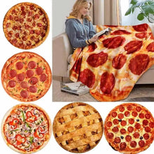 Load image into Gallery viewer, Soft Warm Pizza Round Blanket Travel Portable Wearable Winter Comfortable Blanket Perfect Autumn Gift
