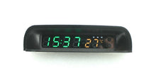 Load image into Gallery viewer, Solar Car Digital Clock Thermometer Dual Color Display Smart Switch High Precision LED Digital Clock Dashboard Solar Powered Car Electronic Clock Stick-On Luminous Car Clock Dashboard Auto Clock Car Watch Clock with Adjustable Brightness Date Temperature

