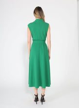 Load image into Gallery viewer, Solid Color Front Tie Belt Mock Neck Dress
