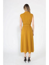 Load image into Gallery viewer, Solid Color Front Tie Belt Mock Neck Dress
