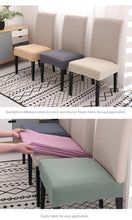 Load image into Gallery viewer, Solid  Dining Chair Cover Elastic Half-wraped Seat Case for Kichen Wedding Banquet Hotel Chair Cushions Cover Removable Washable Dining Room Chair Slipcovers Dining Chair Covers Parsons Chair Slipcover Stretch Chair Covers for Dining Room
