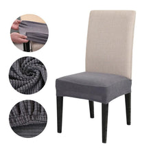 Load image into Gallery viewer, Solid  Dining Chair Cover Elastic Half-wraped Seat Case for Kichen Wedding Banquet Hotel Chair Cushions Cover Removable Washable Dining Room Chair Slipcovers Dining Chair Covers Parsons Chair Slipcover Stretch Chair Covers for Dining Room
