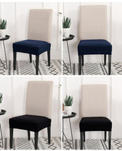 Load image into Gallery viewer, Solid  Dining Chair Cover Elastic Half-wraped Seat Case for Kichen Wedding Banquet Hotel Chair Cushions Cover Removable Washable Dining Room Chair Slipcovers Dining Chair Covers Parsons Chair Slipcover Stretch Chair Covers for Dining Room
