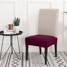 Load image into Gallery viewer, Solid  Dining Chair Cover Elastic Half-wraped Seat Case for Kichen Wedding Banquet Hotel Chair Cushions Cover Removable Washable Dining Room Chair Slipcovers Dining Chair Covers Parsons Chair Slipcover Stretch Chair Covers for Dining Room
