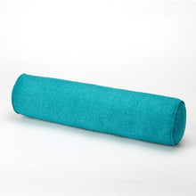Load image into Gallery viewer, Solid Long Round Maternity Pillow Cotton linen Neck Headrest Body pillow Bed Chair Car Seat Backrest Sleeping Pillow Round Cervical Roll Cylinder Bolster Pillow with Removable Washable Cover, Ergonomically Designed  for Head Neck Spine
