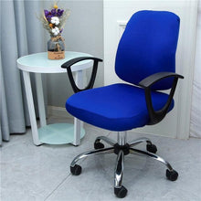 Load image into Gallery viewer, Solid Office Computer Chair Cover Spandex Split Seat Cover Universal Office Anti Dust Arm Chair Cover Washable Removable Spandex Rotating Boss Chair Slipcovers Anti-dust Soft Desk Chair Seat Protector for Dogs Cats Pets
