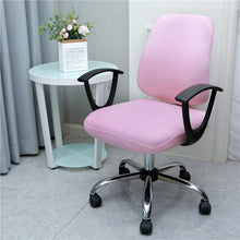 Load image into Gallery viewer, Solid Office Computer Chair Cover Spandex Split Seat Cover Universal Office Anti Dust Arm Chair Cover Washable Removable Spandex Rotating Boss Chair Slipcovers Anti-dust Soft Desk Chair Seat Protector for Dogs Cats Pets
