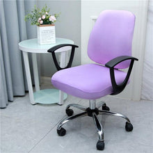 Load image into Gallery viewer, Solid Office Computer Chair Cover Spandex Split Seat Cover Universal Office Anti Dust Arm Chair Cover Washable Removable Spandex Rotating Boss Chair Slipcovers Anti-dust Soft Desk Chair Seat Protector for Dogs Cats Pets
