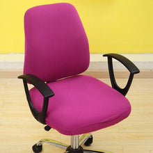 Load image into Gallery viewer, Solid Office Computer Chair Cover Spandex Split Seat Cover Universal Office Anti Dust Arm Chair Cover Washable Removable Spandex Rotating Boss Chair Slipcovers Anti-dust Soft Desk Chair Seat Protector for Dogs Cats Pets
