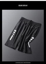 Load image into Gallery viewer, SONECHOKI Running Shorts Men Striped Printing Loose Basketball Sport Gym Breathable Shorts Fitness Training Workout Bottom Male
