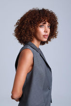 Load image into Gallery viewer, Broadway Sophia Longline Virgin Wool Waistcoat in Mid Grey
