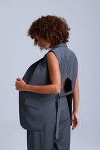 Load image into Gallery viewer, Broadway Sophia Longline Virgin Wool Waistcoat in Mid Grey
