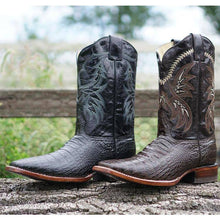 Load image into Gallery viewer, Brown Caiman Belly Print Men's Cowboy Boots H4001
