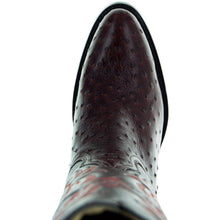 Load image into Gallery viewer, Men's  Brown Ostrich Print Cowboy Boots (H7002)
