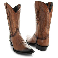 Load image into Gallery viewer, Men's Snip Toe Cowboy Boots Tan (H50030) | Soto Boots
