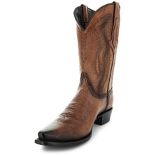 Load image into Gallery viewer, Men's Snip Toe Cowboy Boots Tan (H50030) | Soto Boots
