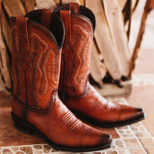 Load image into Gallery viewer, Men's Snip Toe Cowboy Boots Tan (H50030) | Soto Boots
