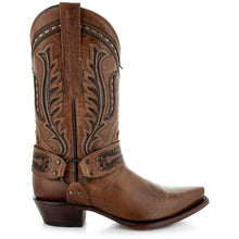Load image into Gallery viewer, Women's Harness Boots | Brown Leather Harness Boots (M50039)
