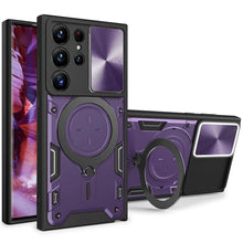 Load image into Gallery viewer, CCSmall S23 Ultra Armor Case - JS Purple with Rotating Ring for Ultimate Protection
