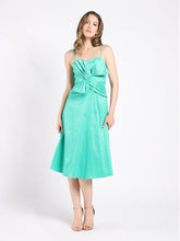 Load image into Gallery viewer, Spaghetti Strap Bow Detailed Midi Dress
