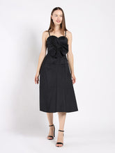 Load image into Gallery viewer, Spaghetti Strap Bow Detailed Midi Dress

