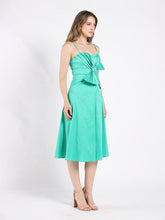 Load image into Gallery viewer, Spaghetti Strap Bow Detailed Midi Dress
