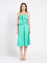 Load image into Gallery viewer, Spaghetti Strap Bow Detailed Midi Dress
