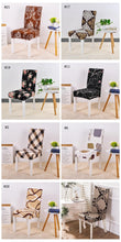 Load image into Gallery viewer, Spandex Chair Cover Stretch Elastic Dining Seat Cover for Banquet Wedding Restaurant Hotel Anti-dirty Removable housse de chaise Chair Covers for Dining Room Stretch Spandex Dining Chair Slipovers Parsons Chair Covers for Dining Room Kitchen
