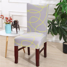 Load image into Gallery viewer, Spandex Chair Covers Printed Dining Room Stretch Seat Cover Chair Protective Case for Restaurant Banquet Kitchen Hotel  Stretch Spandex Removable Washable Dining Chair Protector
