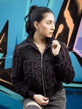 Load image into Gallery viewer, Spangle Yoke High-Neck Shearing Jacket
