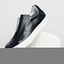 Load image into Gallery viewer, 65-219-BLK SPETTACOLARE Italian Glove Baby Calf Sneakers, Black
