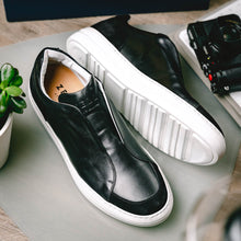 Load image into Gallery viewer, 65-219-BLK SPETTACOLARE Italian Glove Baby Calf Sneakers, Black
