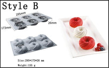 Load image into Gallery viewer, Spiral Donut Dessert Silicone Cake Mold Homemade Party Chocolate Pastry Mould Decorating Tray Baking Tools Round Swirl Cake Mold For Baking Amazing Dessert Art Silicone 3D Mould
