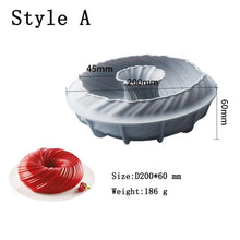 Load image into Gallery viewer, Spiral Donut Dessert Silicone Cake Mold Homemade Party Chocolate Pastry Mould Decorating Tray Baking Tools Round Swirl Cake Mold For Baking Amazing Dessert Art Silicone 3D Mould
