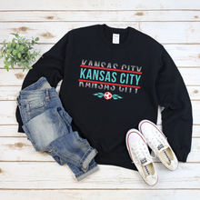 Load image into Gallery viewer, Kansas City Split Soccer Flame Tee OR Sweatshirt
