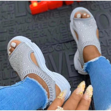 Load image into Gallery viewer, Sport Women's Comfortable Footwear Summer Platform Sandals Shoes Female Slip On Peep Toe Knitted Footwear Summer Sandals Women Shoes Female Slip On Elegant Sneakers
