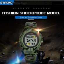 Load image into Gallery viewer, Sports Military Kids Digital Watches Student Childrens Watch Fashion Luminous Led Alarm Camouflage Green Waterproof Digital Sport Watches For Kids Birthday Presents Gifts
