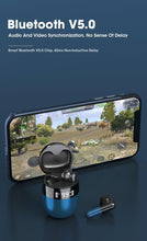 Load image into Gallery viewer, Sports WearableWireless  Headphones Fast Conecting Music Sweatproof Wireless Earbuds Smart LED Display Bluetooth Earphones HD Call Headphone With Microphone Touch Control Waterproof Headset With Charging Case 300mAH

