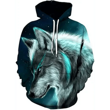 Load image into Gallery viewer, Spring And Summer 3D Digital Printing Fashion Men's And Women's Couple Sweatshirts Animal Pattern Novelty Sweatshirt with Hoodies Pockets for Adults Women Men
