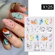 Load image into Gallery viewer, Spring Simple Green Theme Water Decal Sticker Flower Leaf Tree Summer Slider For Manicuring Nail Art Watermarks Art Decoration Manicure Tools Nail Watermark Decals iridescent Decoration Nail Self-Adhesive Decals Nail Stickers Water Transfer Fresh Nail

