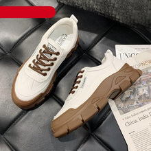 Load image into Gallery viewer, Spring Summer Lace-up White Women Flat Leather Shoes White Board Casual Shoes Women Sneakers Casual Everyday Walking Fashionable Shoes
