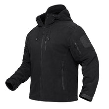Load image into Gallery viewer, Spring Winter Fleece Jacket With Hood Mens Tactical Waterproof Fleece Jacket Hooded Jacket Mountain Windproof Ski Jackets Windbreaker Winter Warm Snow Coat Outdoor Windproof  Soft Work Lightweight Jacket
